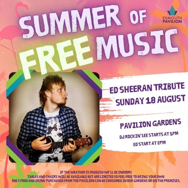 Ed Sheeran by Christy Bullen - Exmouth Pavilion Summer of Free Music in the Gardens