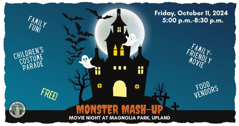 City of Upland Monster Mash-Up Movie Night At Magnolia Park!