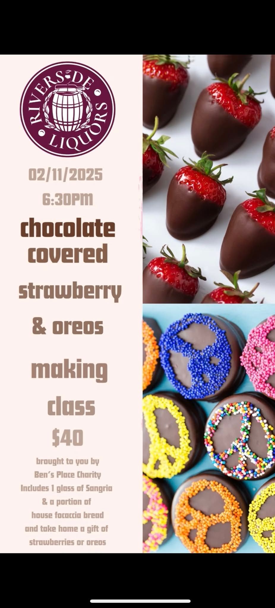 Covered Strawberries and Oreos Class 