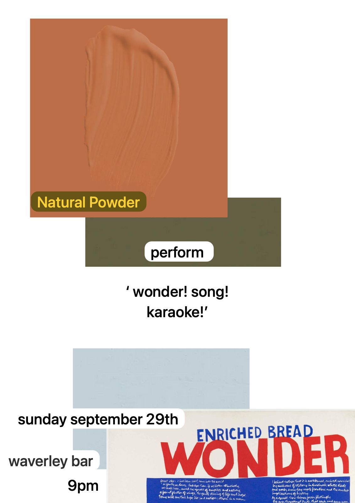 Natural Powder - ' wonder! song! karaoke! ' 