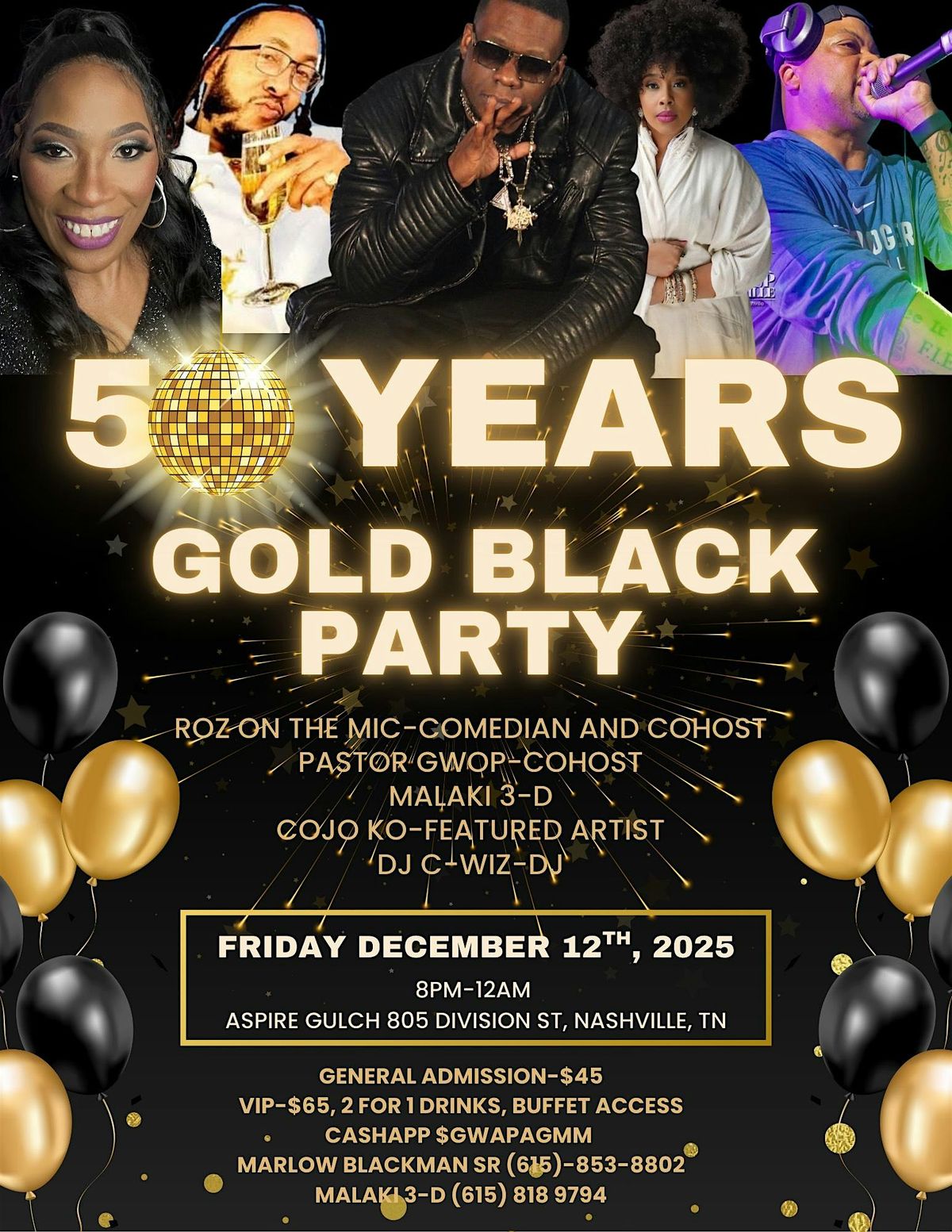 50 Year Gold & Black Party