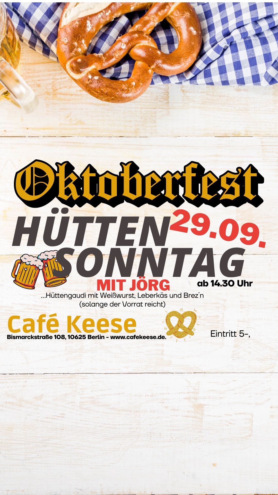 H\u00fcttenSonntag - Oktoberfest am Sonntag Nachmittag 