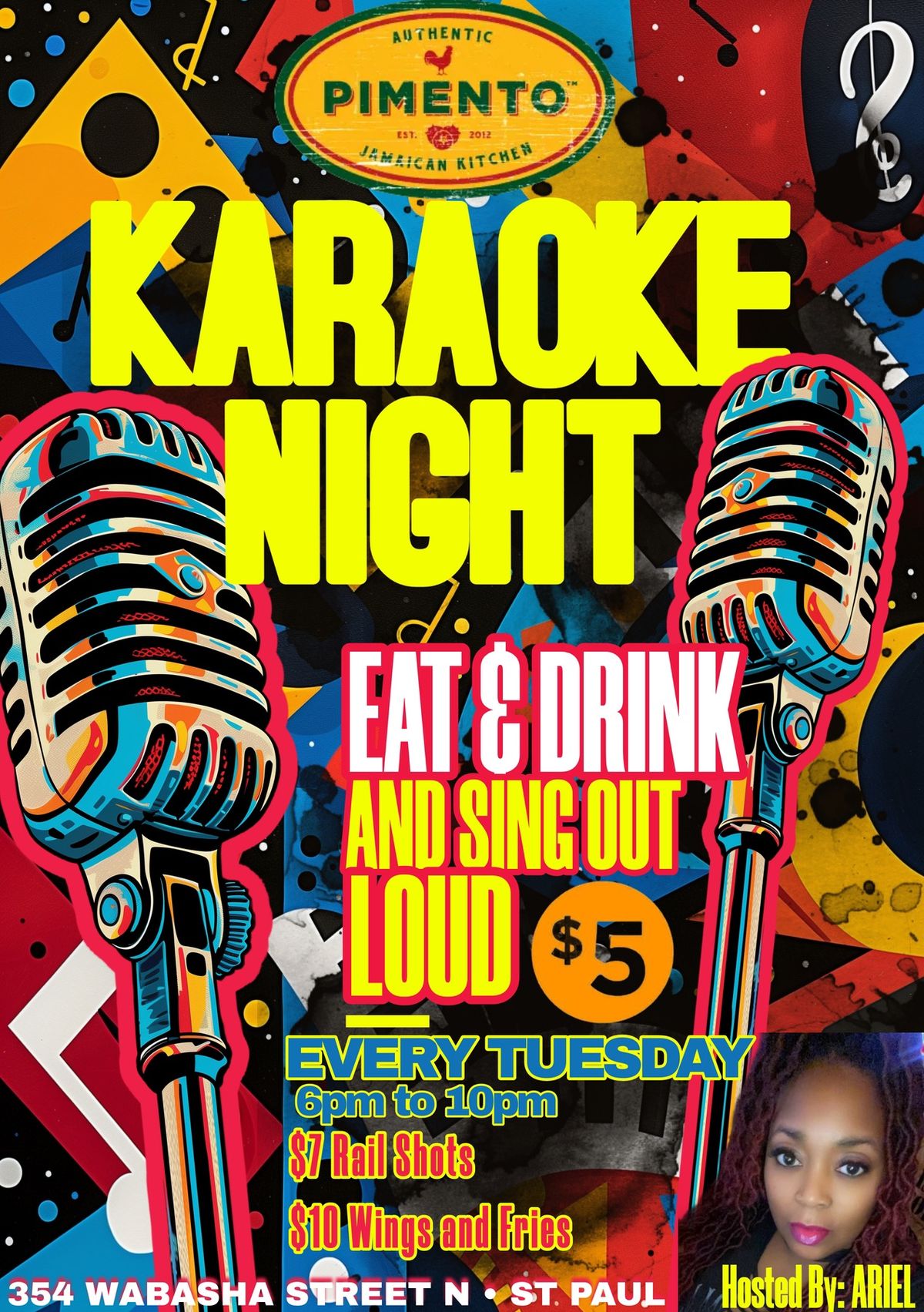 EVERY TUESDAY KARAOKE NIGHT W\/ ARIEL PIMENTO ST PAUL