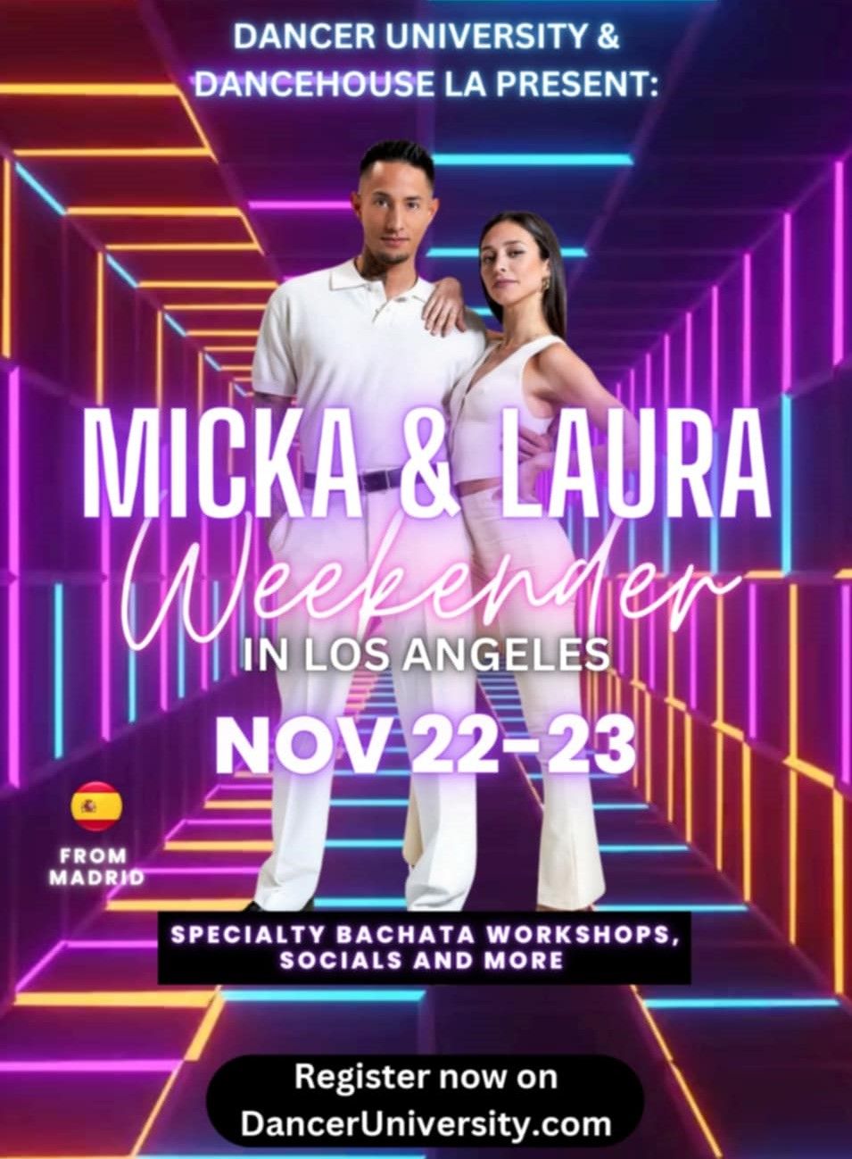 BACHATA WORKSHOPS, SOCIALS AND MORE! WITH MICKA AND LAURA!