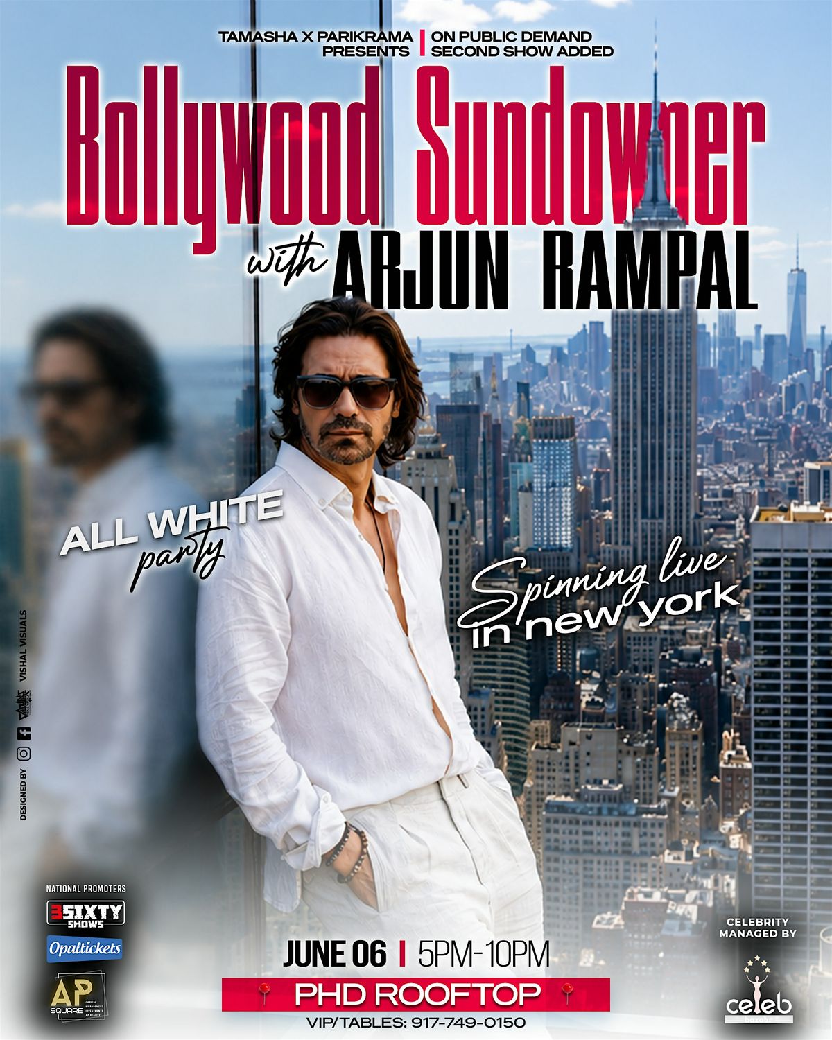 ARJUN RAMPAL SUNDOWNER spinning LIVE in NEW YORK @PHD ROOFTOP, PHD ...