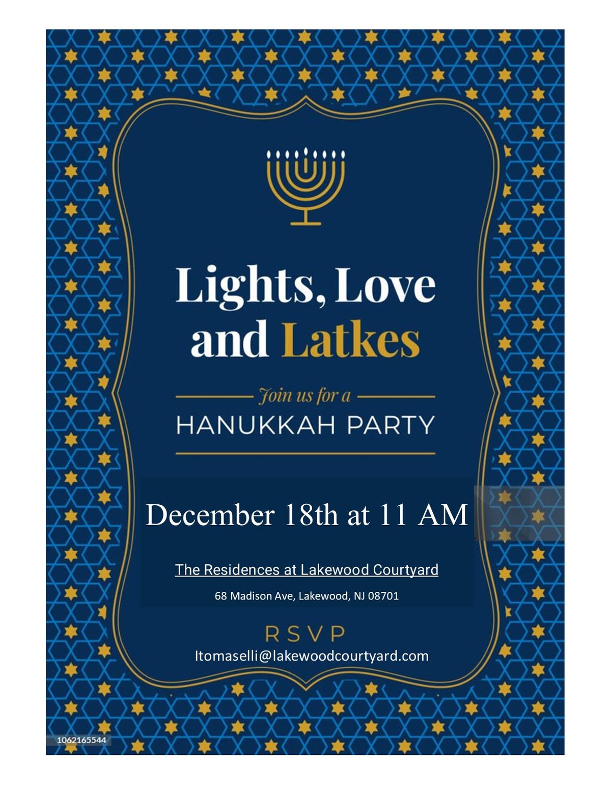 Lights, Love & Latkes at The Residences at Lakewood Courtyard!