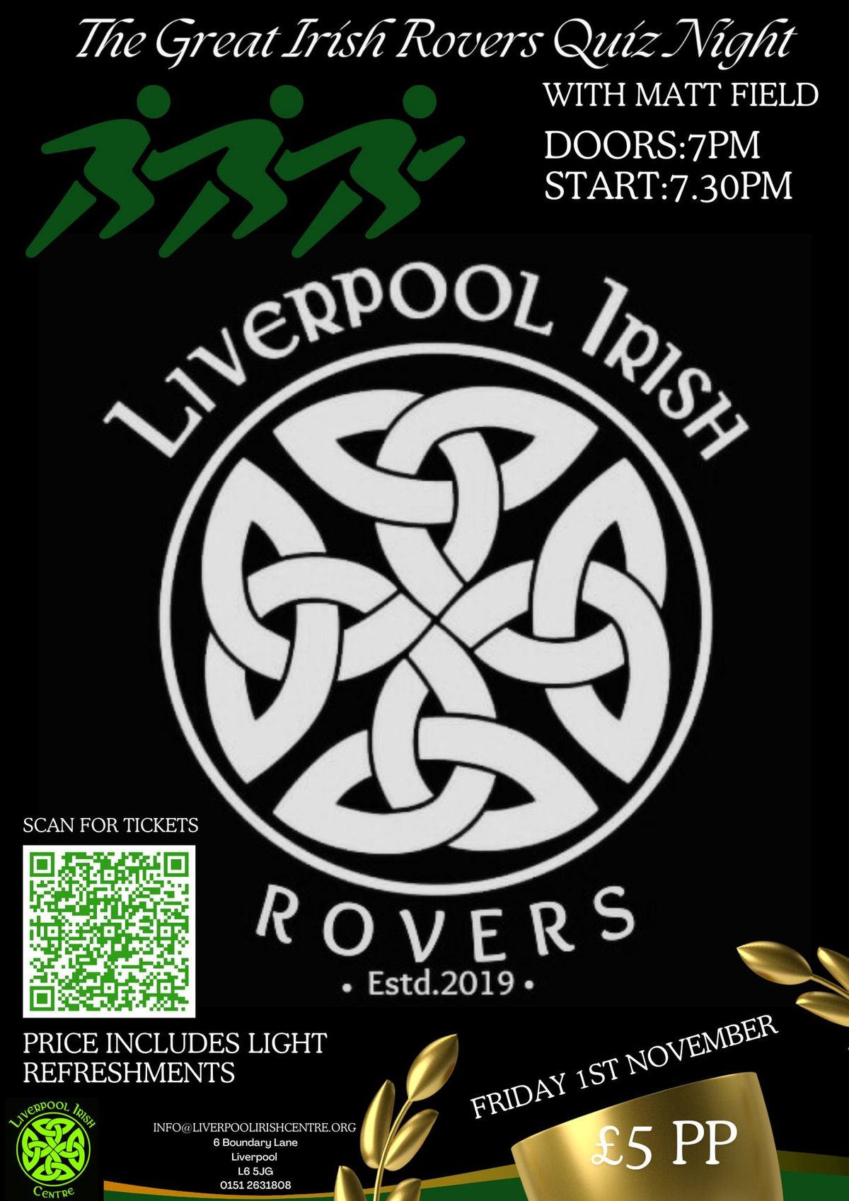 The Great Irish Rovers Quiz Night