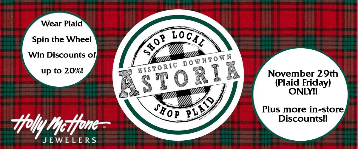 Shop local, Shop Plaid!! Plaid Friday Celebration, win Discounts!!