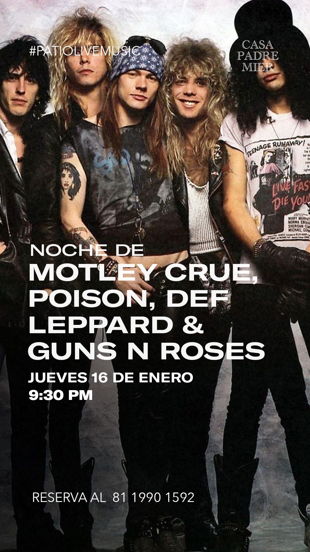 Noche de Motley Crue, Poison, Def Leppard & Guns n Roses