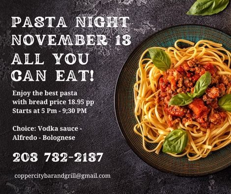 Pasta Night All you can EAT!