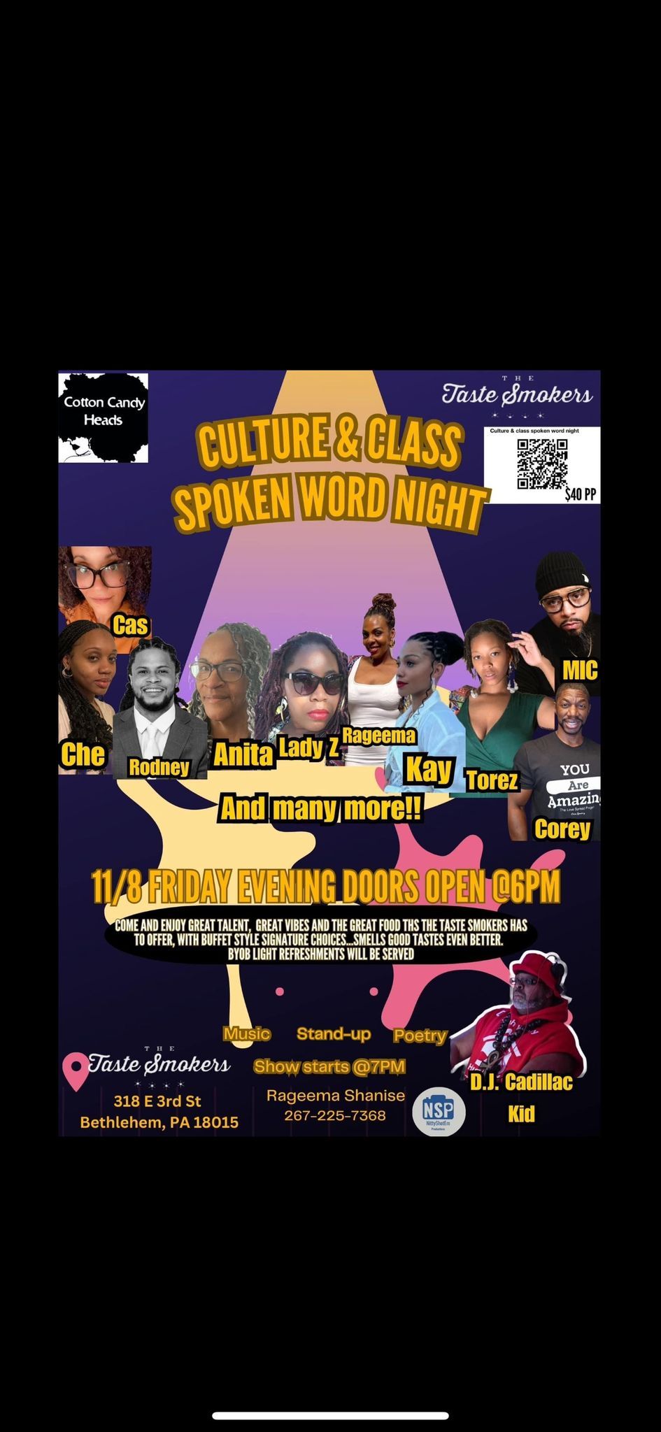 Rageema\u2019s Culture & Class Spoken Word Event