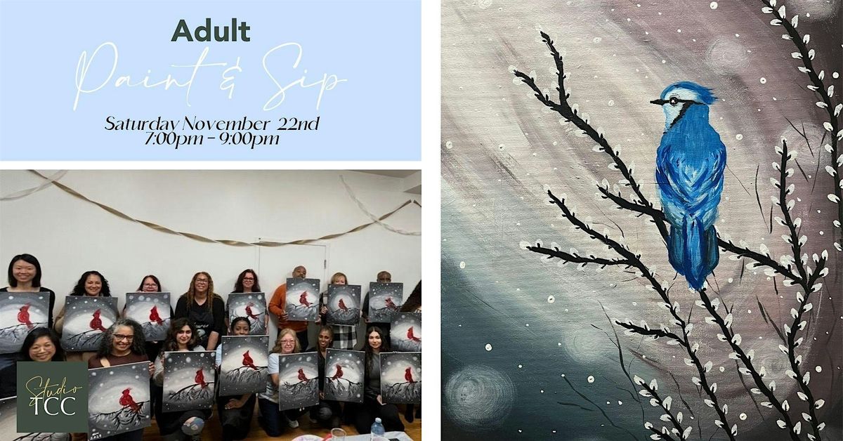 Paint & Sip Night - Blue Jay in Nature