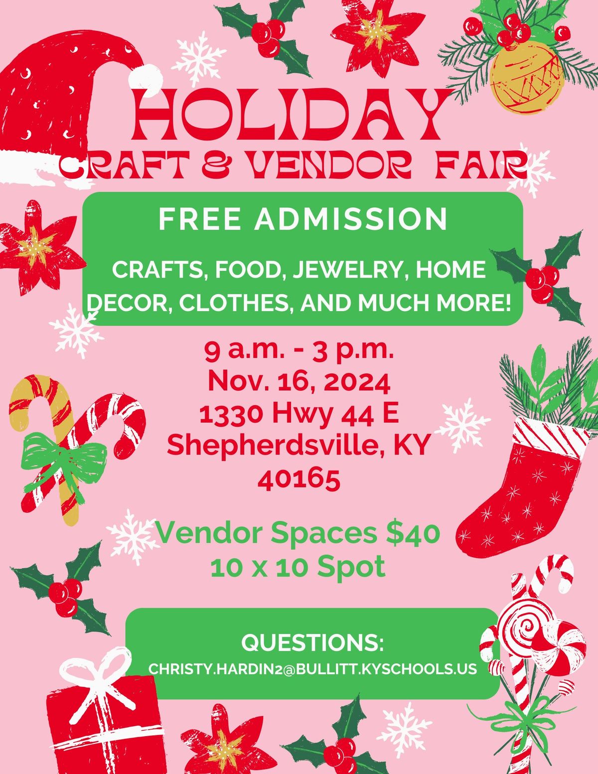 BCHS YSC Holiday Craft and Vendor Fair