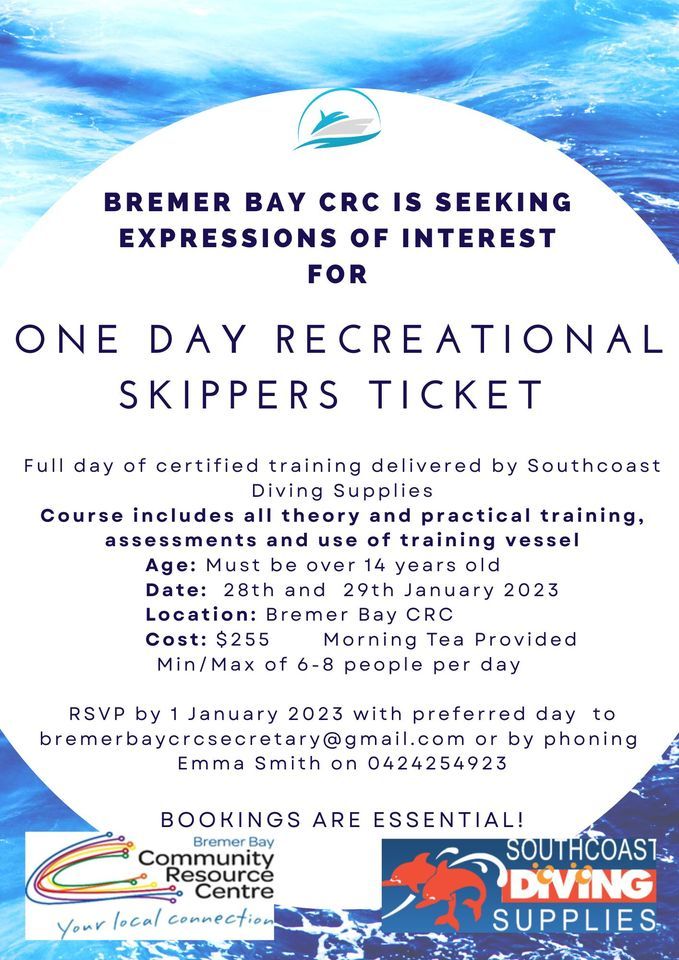 Bremer Bay Skippers Ticket 