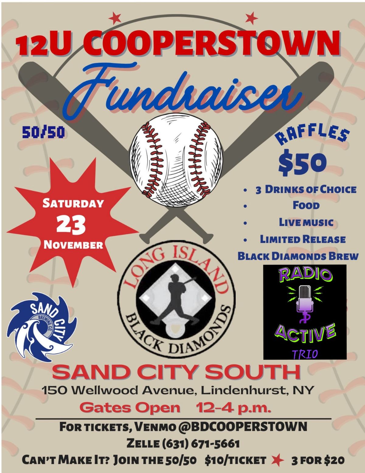 Sand City South Long Island Black Diamonds Fundraiser 