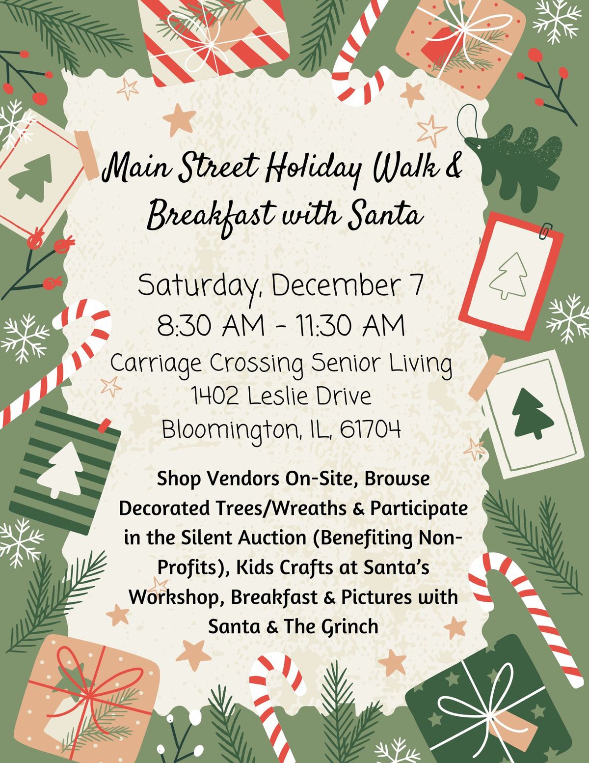 Main Street Holiday Walk \/ Breakfast with Santa & The Grinch