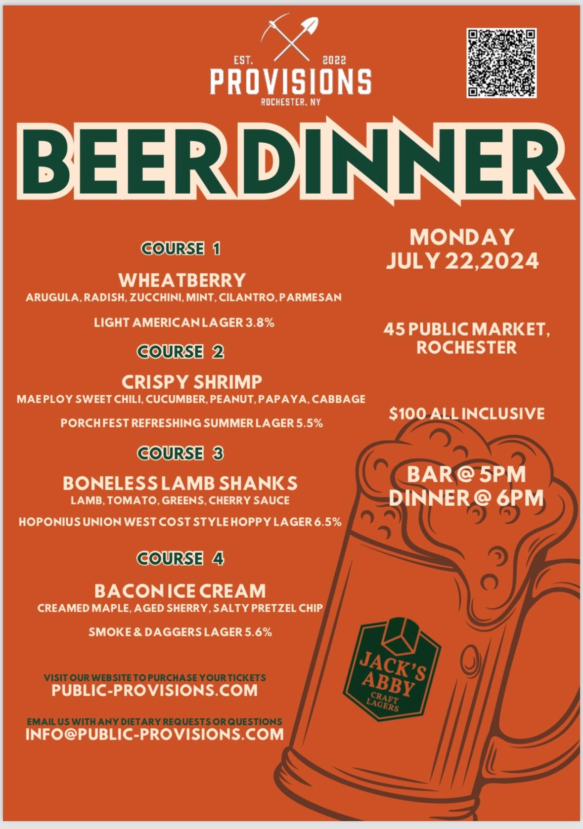 BEER DINNER AT PUBLIC PROVISIONS 