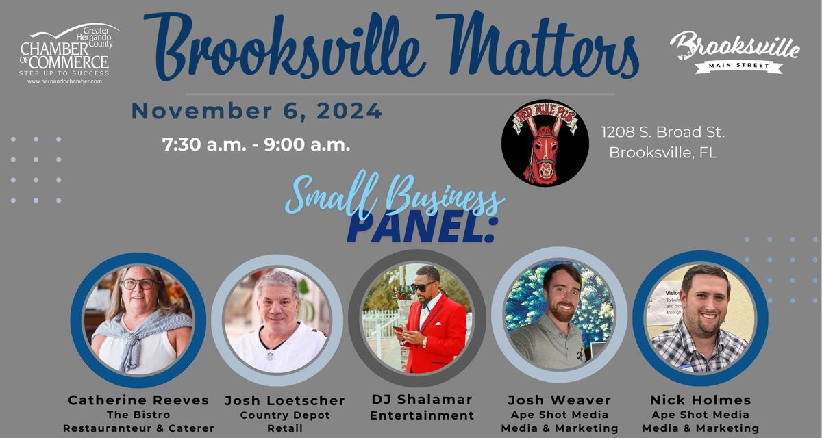 Brooksville Matters November Meeting