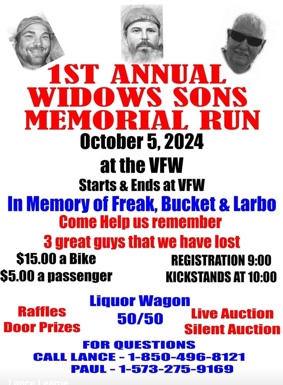 1st Annual Widows Sons Memorial Ride