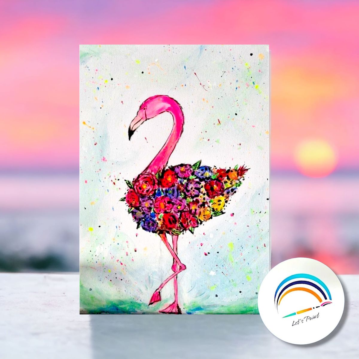 NAILSWORTH  - Paint & Sip Flamingo 