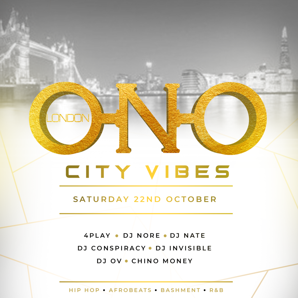 ONO LONDON - City Vibes, Revolution Leadenhall, London, 22 October To ...