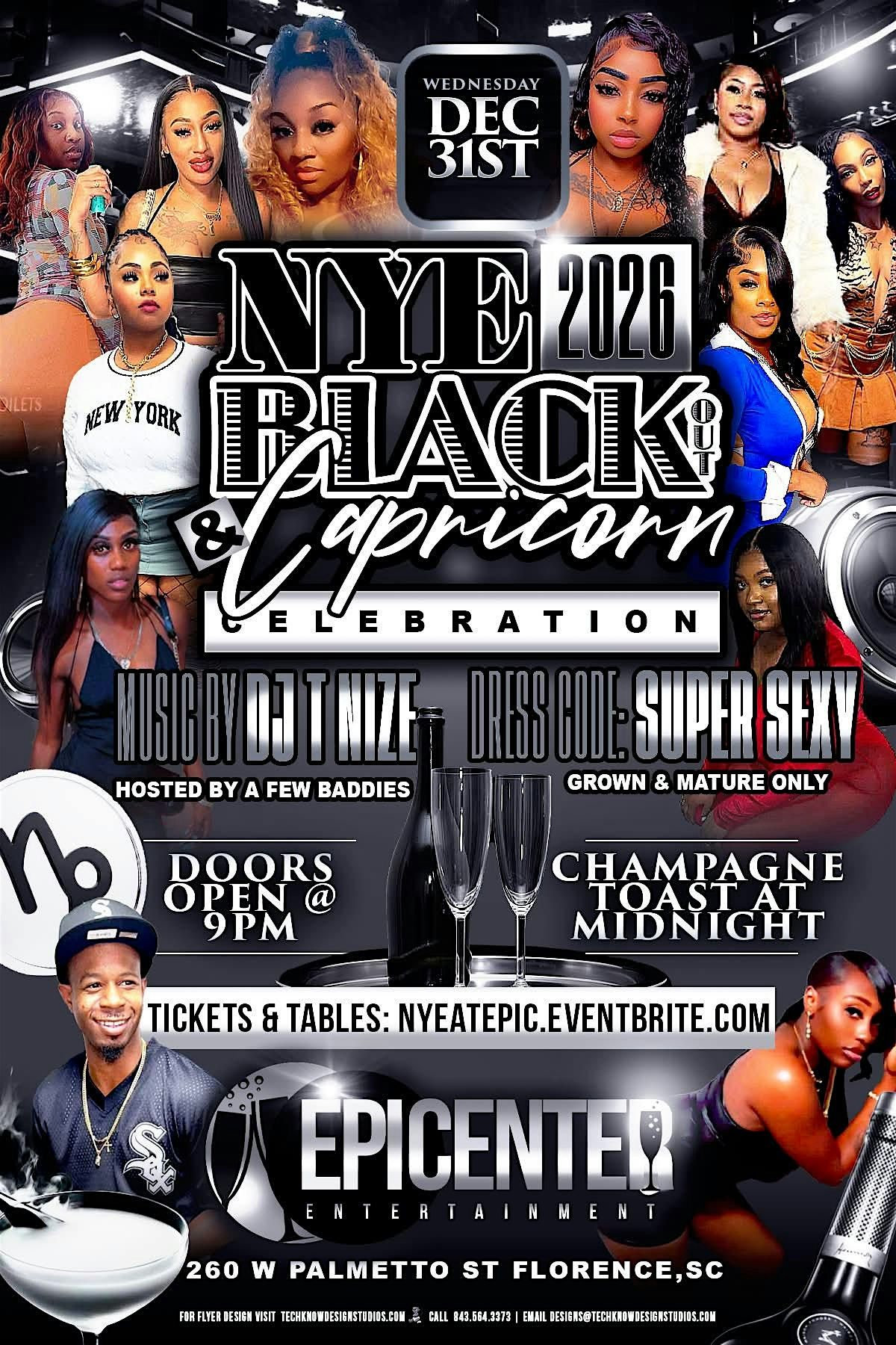 NYE 2026 Blackout, Epic Event Center, Florence, 31 December to 1 January