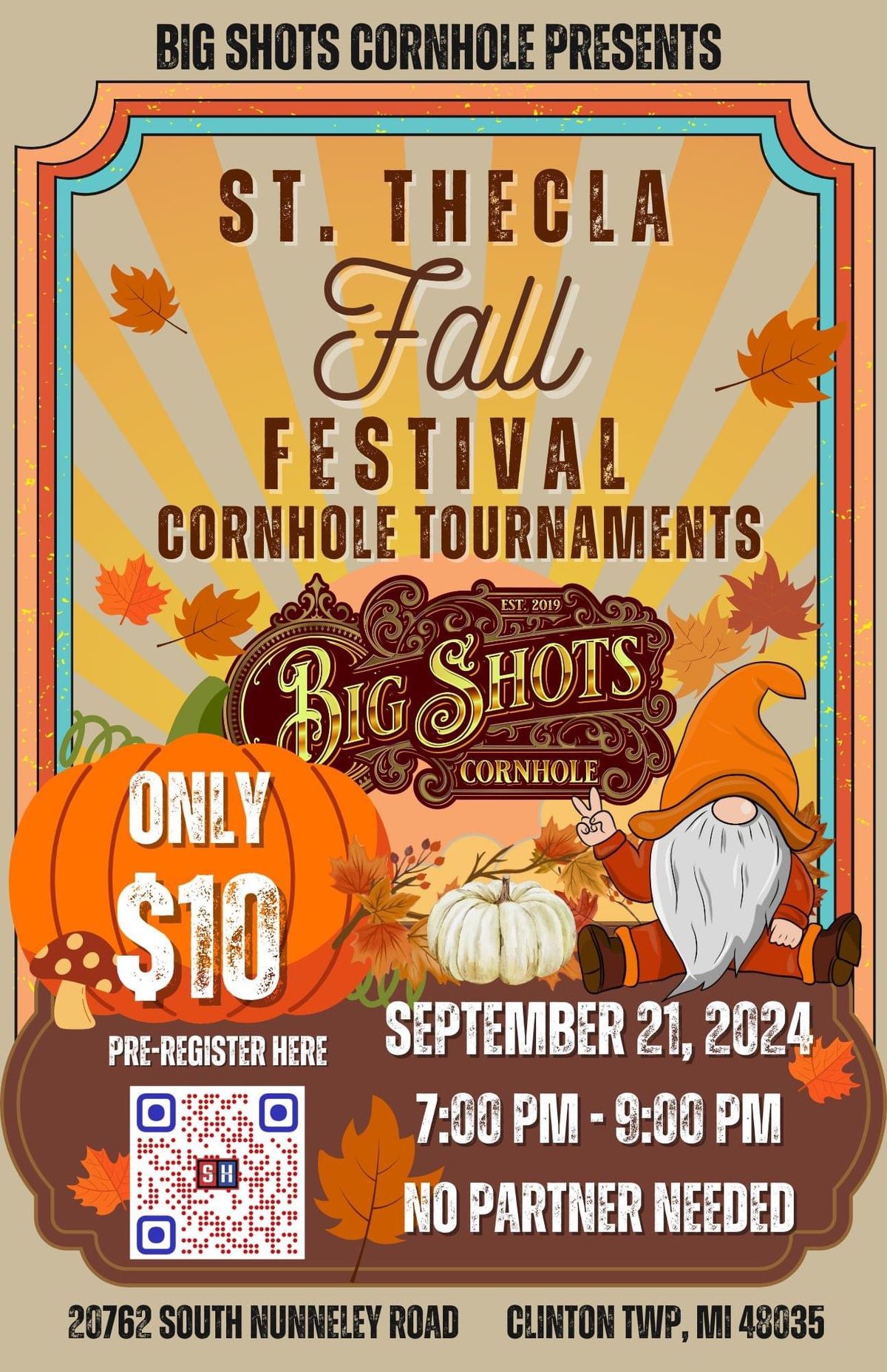 St Thecla Fall Festival Cornhole Tournament 