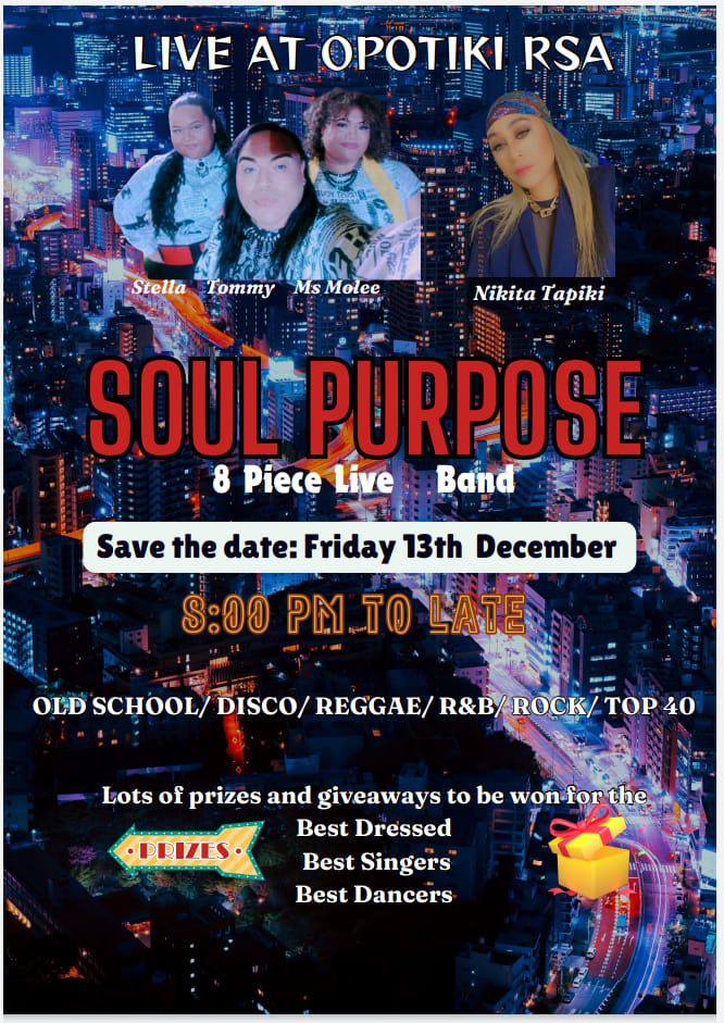 Soul Purpose 8 piece live band 