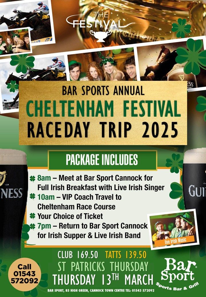 Bar Sport's Annual Cheltenham VIP Race Day Trip 