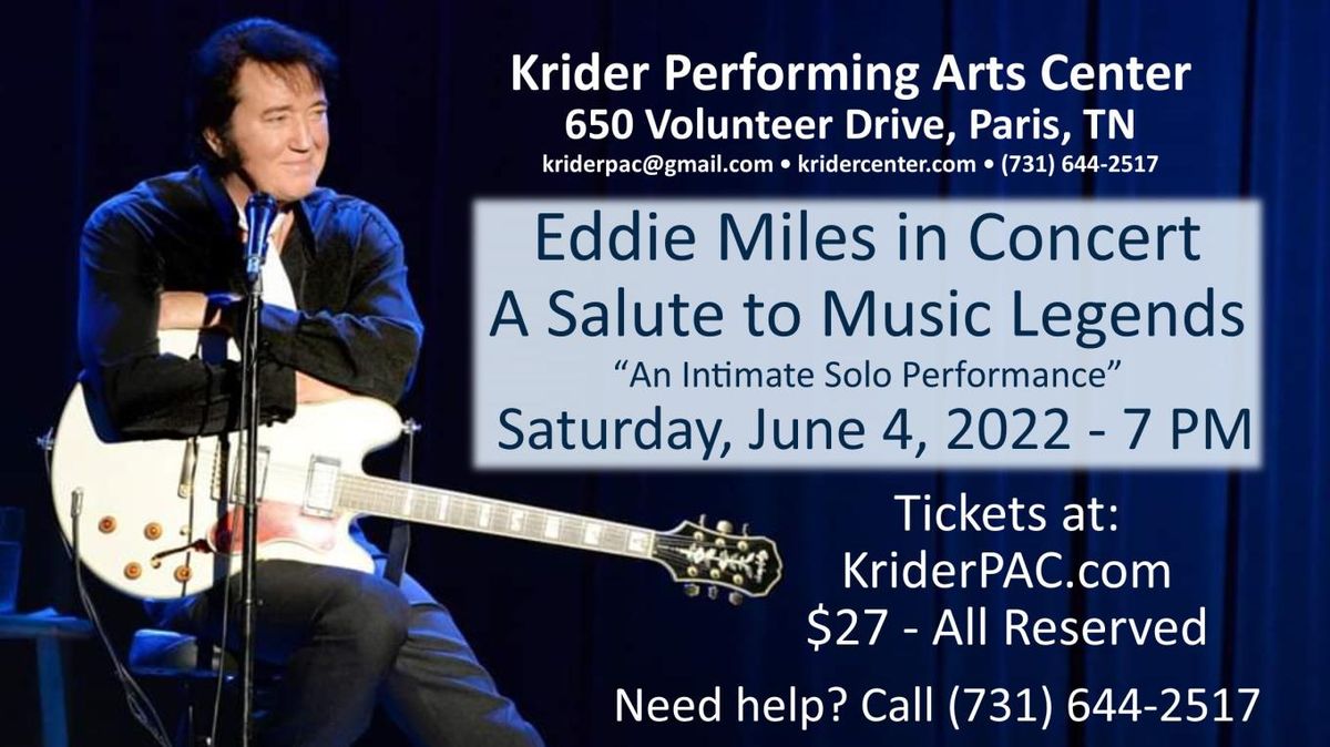 Eddie Miles: Salute to Legends