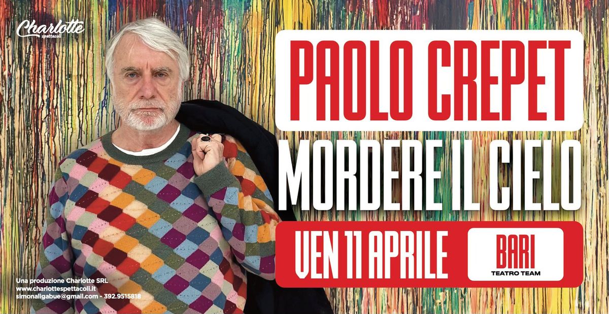 BARI - Teatro Team - MORDERE IL CIELO - Paolo Crepet