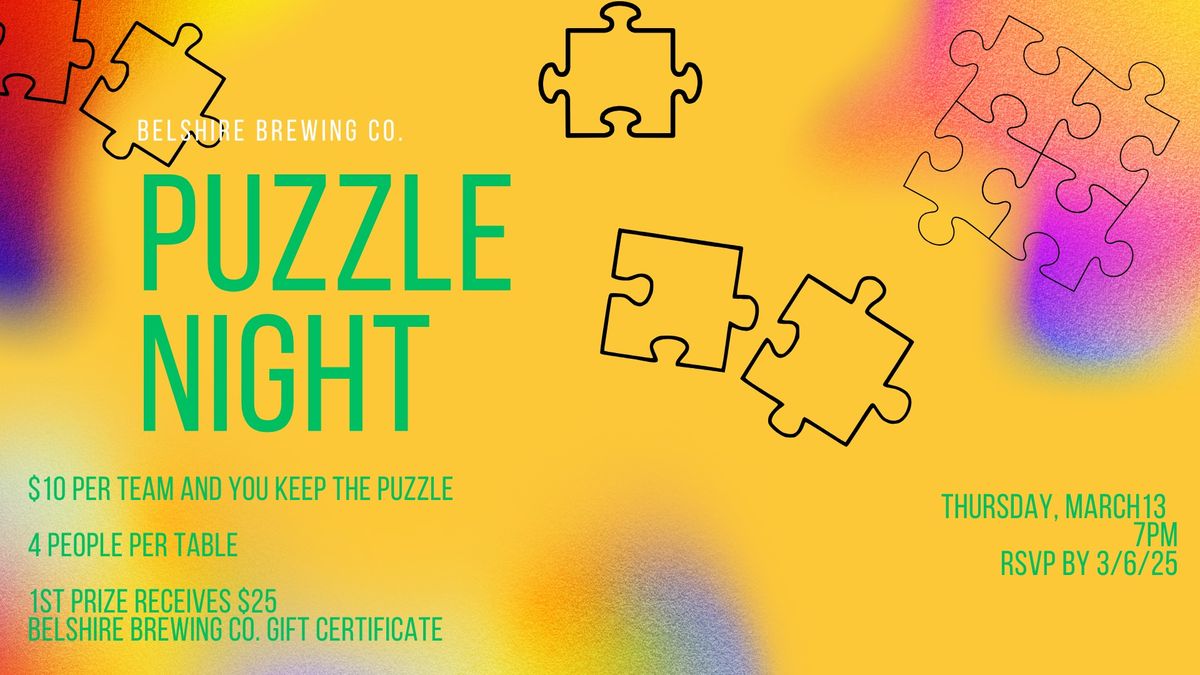 Puzzle Night at Belshire Brewing Co.