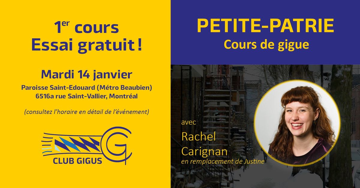 Cours de gigue - Essai GRATUIT dans la Petite-Patrie !