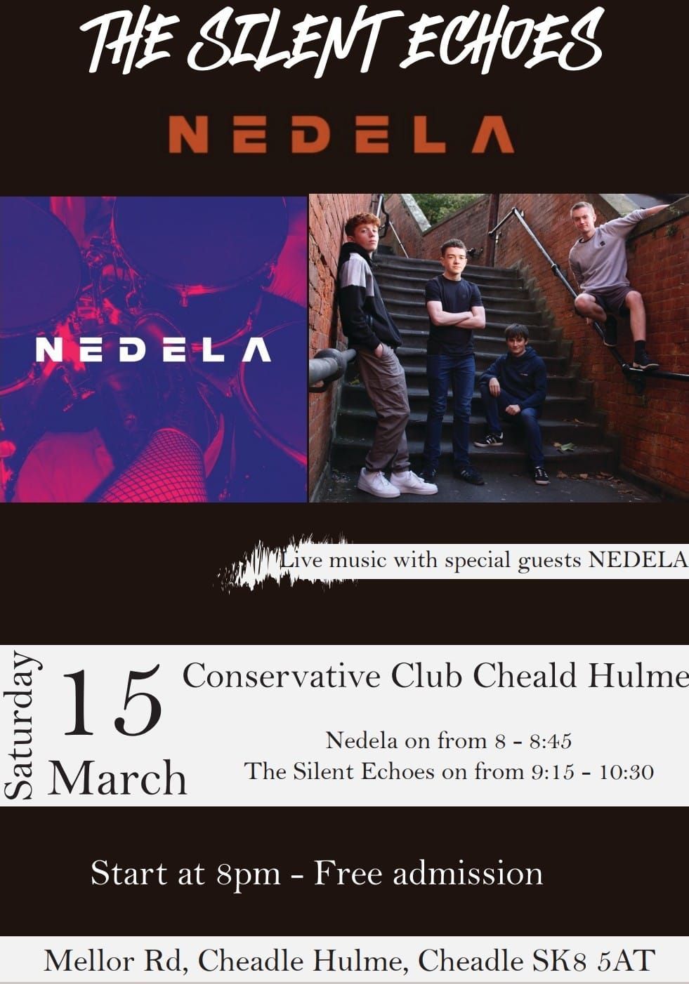 The Silent Echoes at Cheadle Hulme Con Club