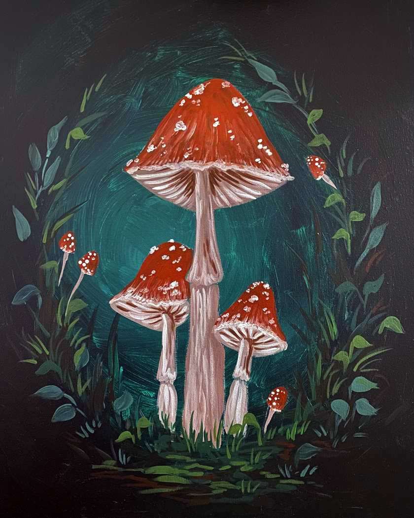 Mushroom Forest-Paint Party