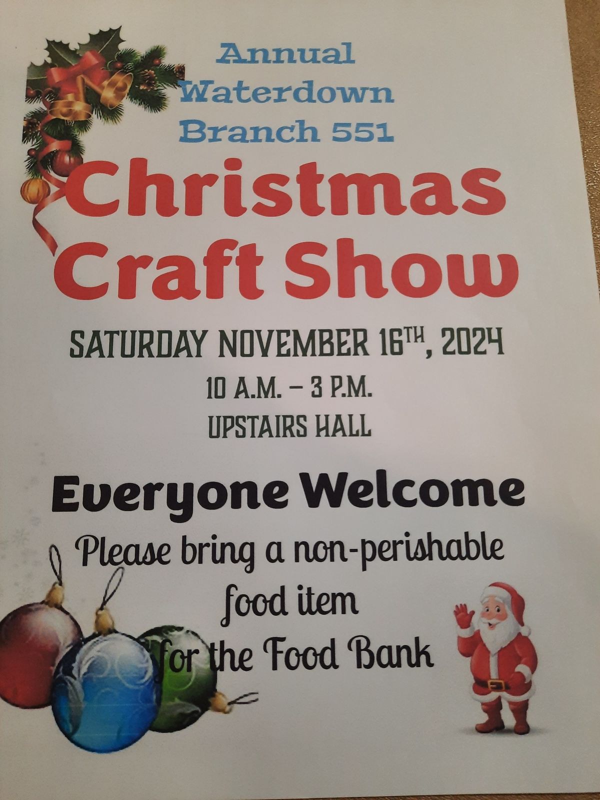 Waterdown Legions Annual Christmas Craft Show