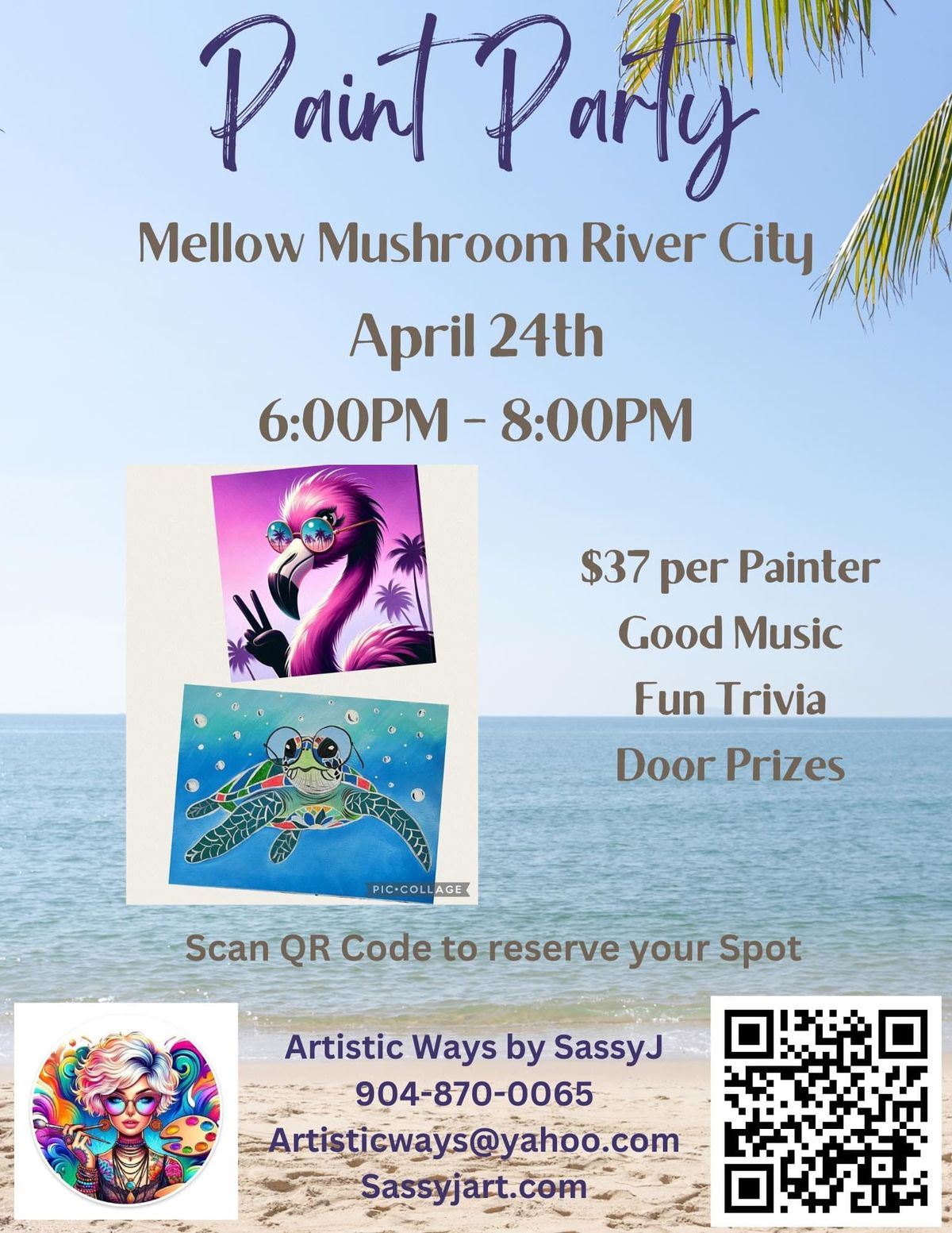 Mellow Mushroom River City, April 24th Painter's Choice