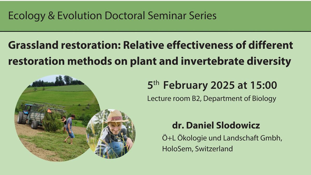 Relative effectiveness of different grasland restoration methods on plant and invertebrate diversity