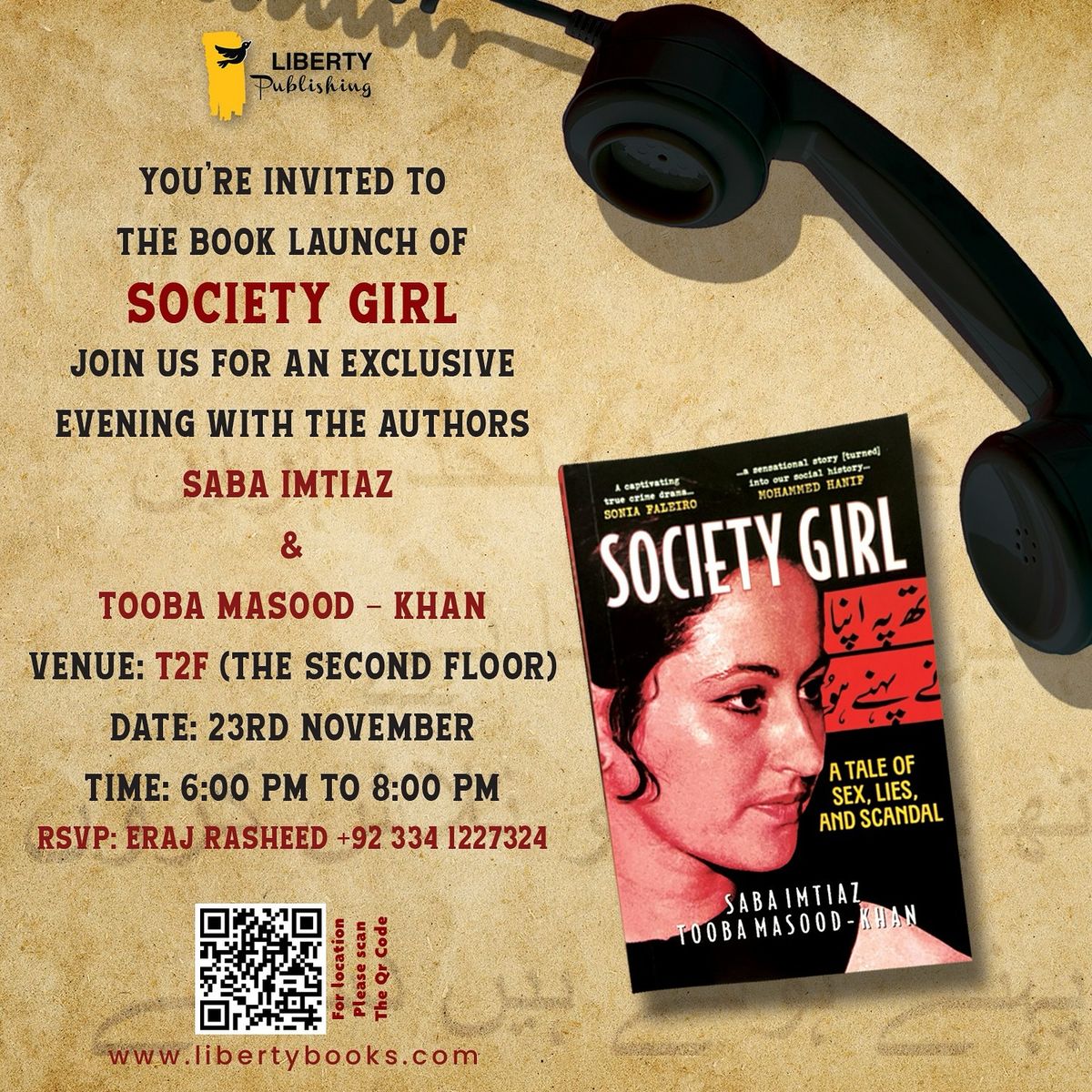 Book Launch of Society Girl by Saba Imtiaz & Tooba Masood-Khan