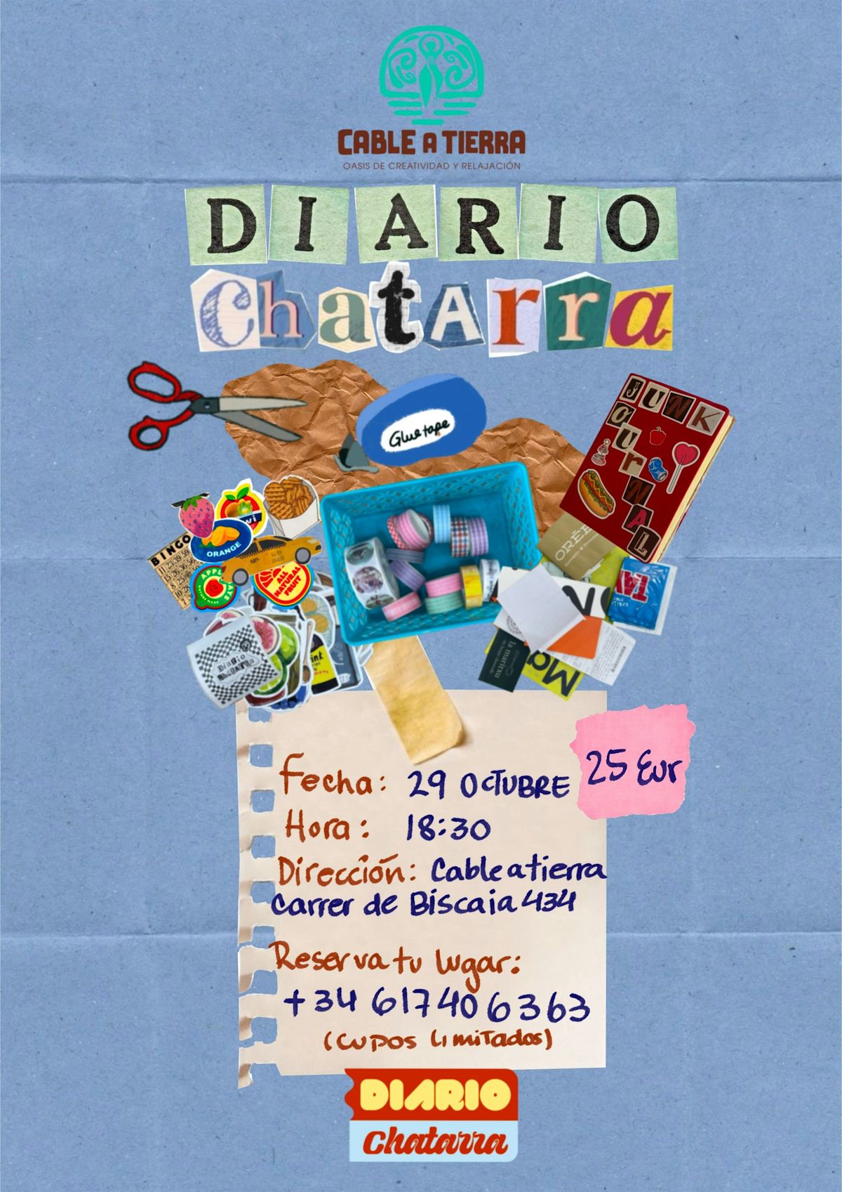 Taller de Diario Chatarra (junk journaling)