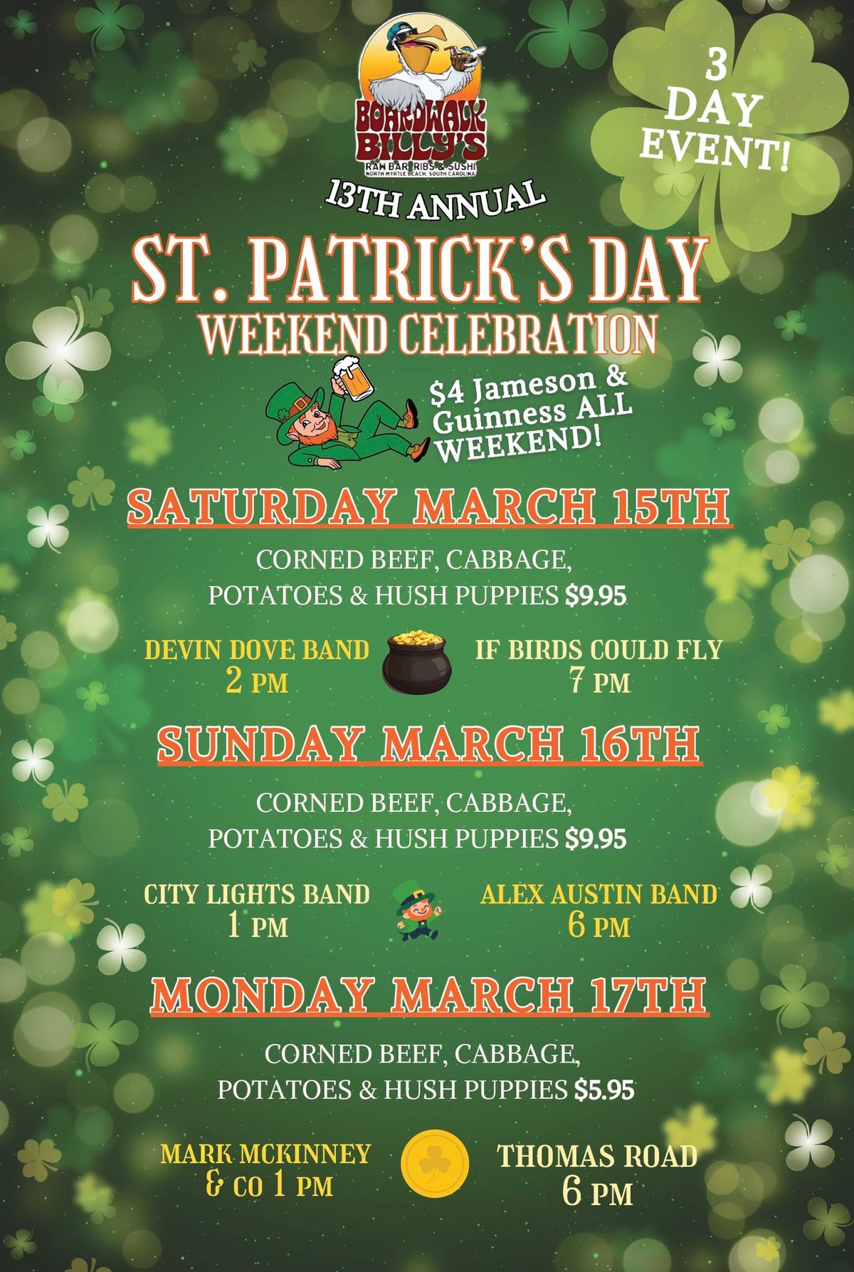 St. Patrick's Day Weekend Celebration