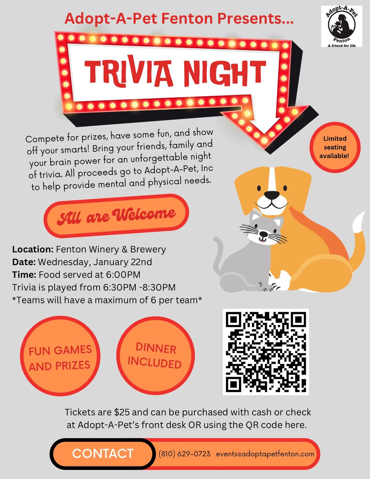 Adopt-A-Pet\u2019s 1st Annual Trivia Night