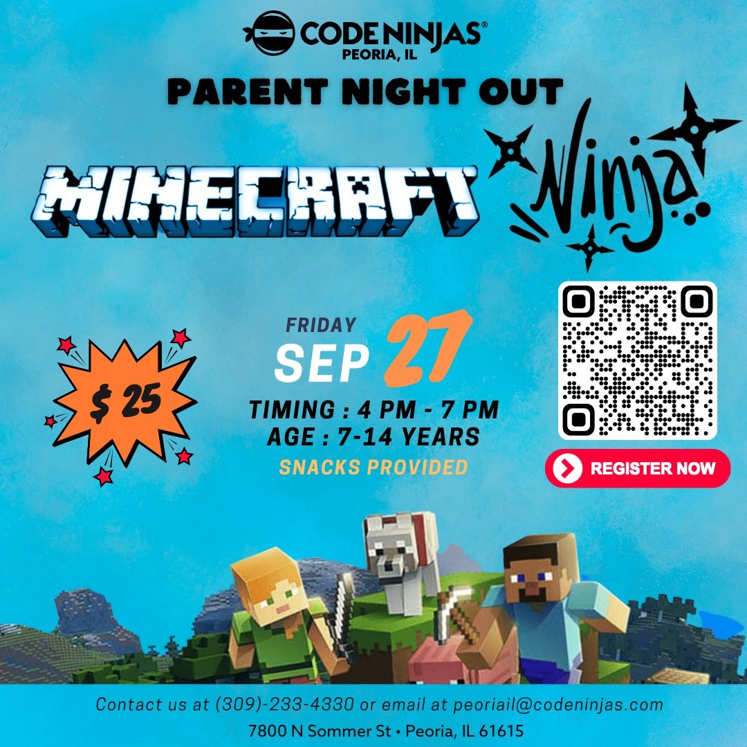 Ninjas Night in, Parents Night out - Minecraft Game Night