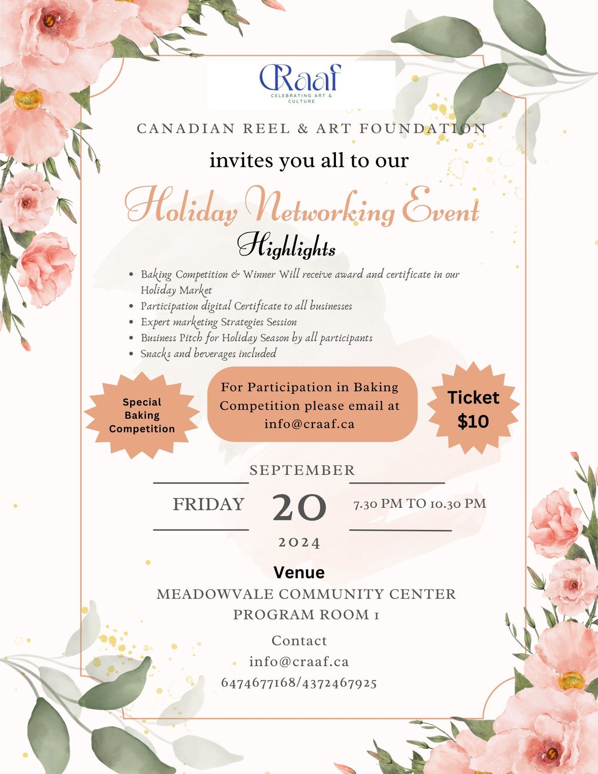 Holiday Networking Event & Baking Competition