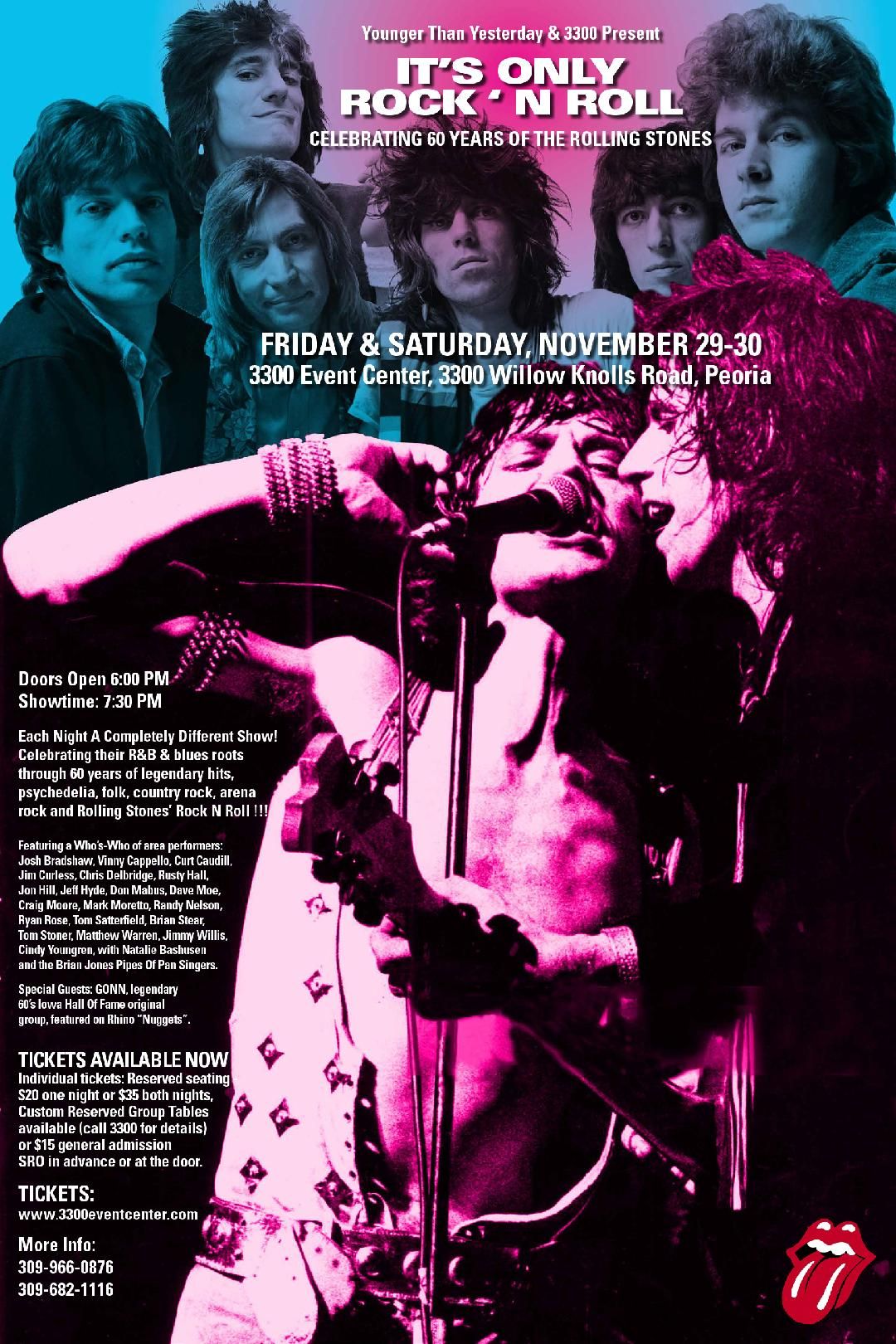 IT'S ONLY ROCK N ROLL - 60 YEARS OF THE ROLLING STONES LIVE! November 29-30, 2024 - PEORIA, IL