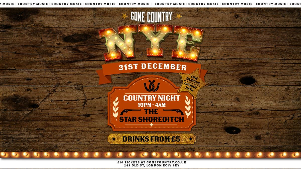 NEW YEARS EVE COUNTRY NIGHT - WEDNESDAY 31ST DECEMBER