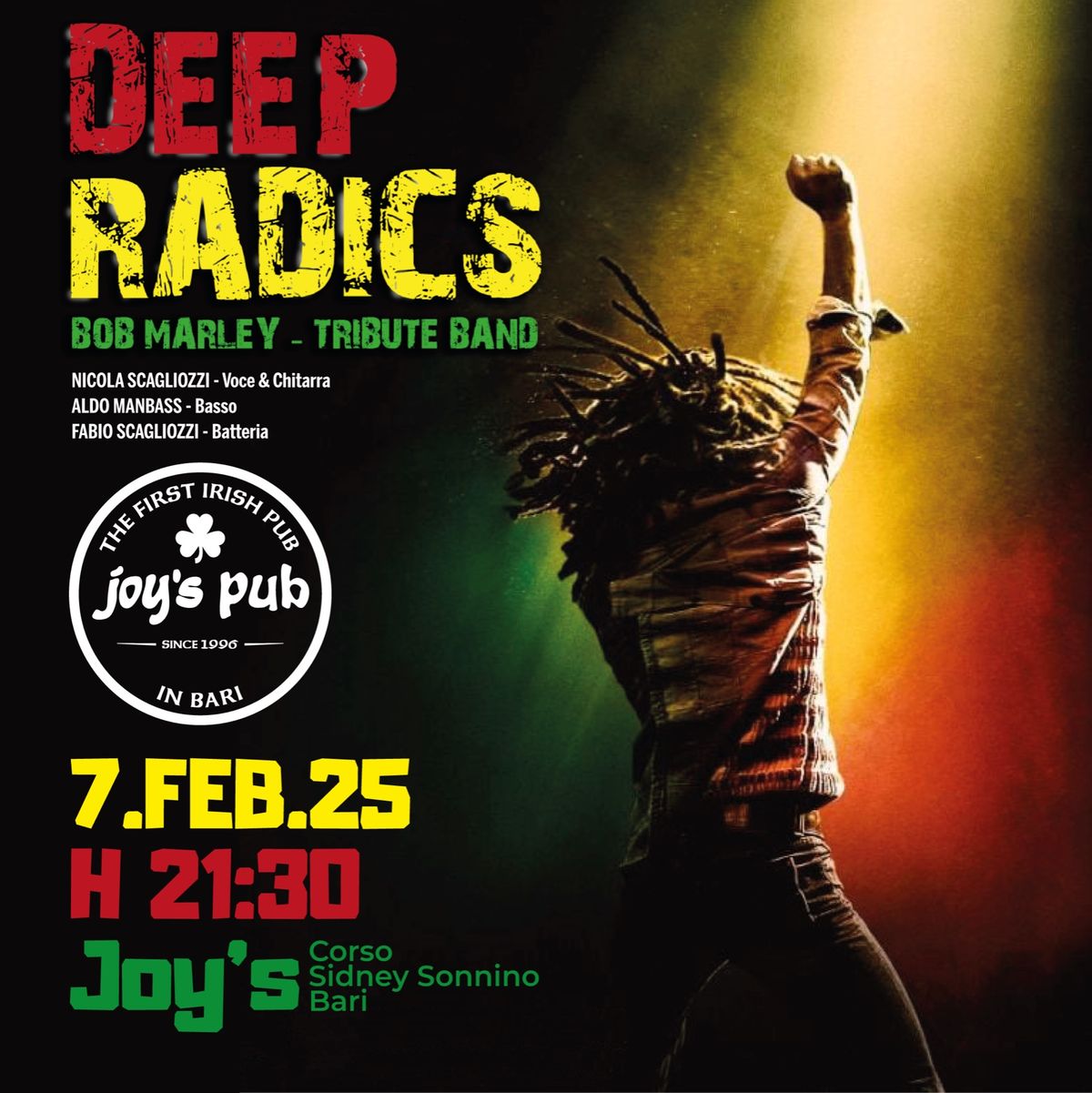 Deep Radics, Bob Marley tribute band live @ Joy's Pub