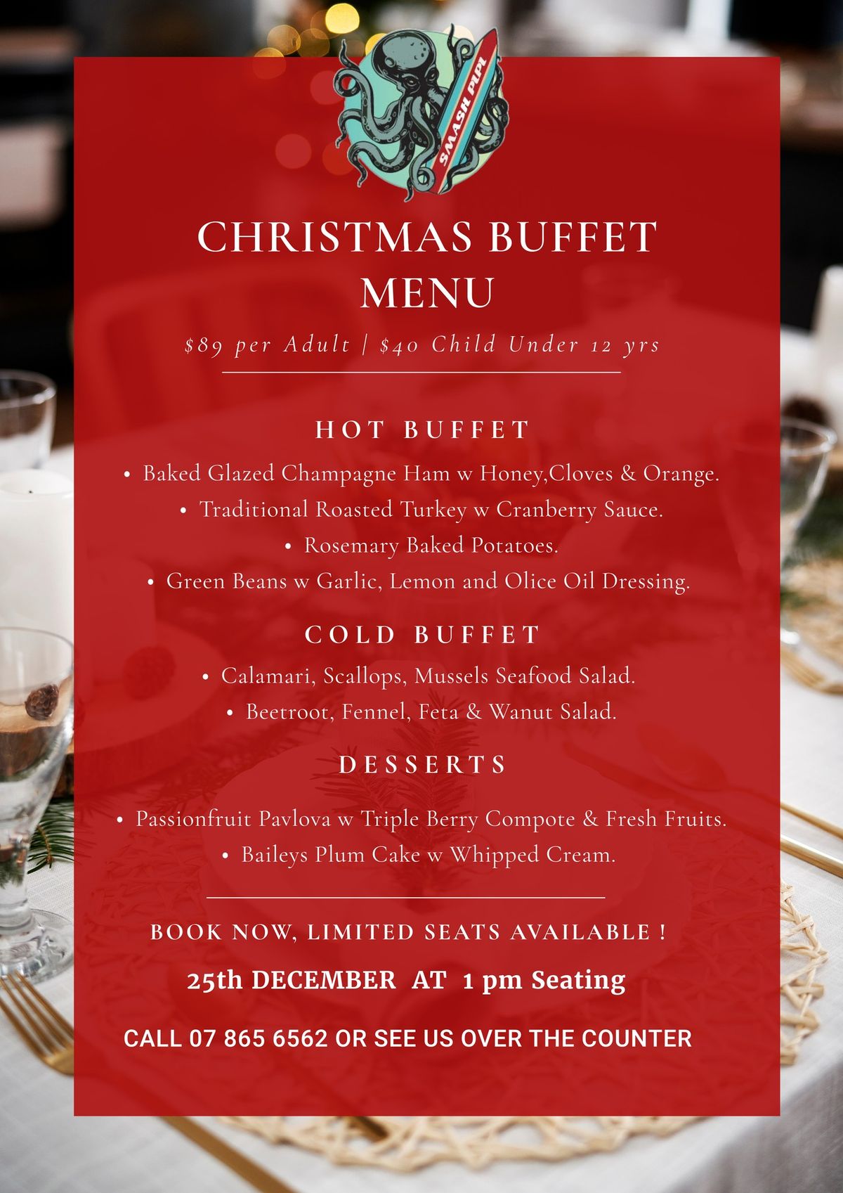 Christmas Buffet At Smash Pipi