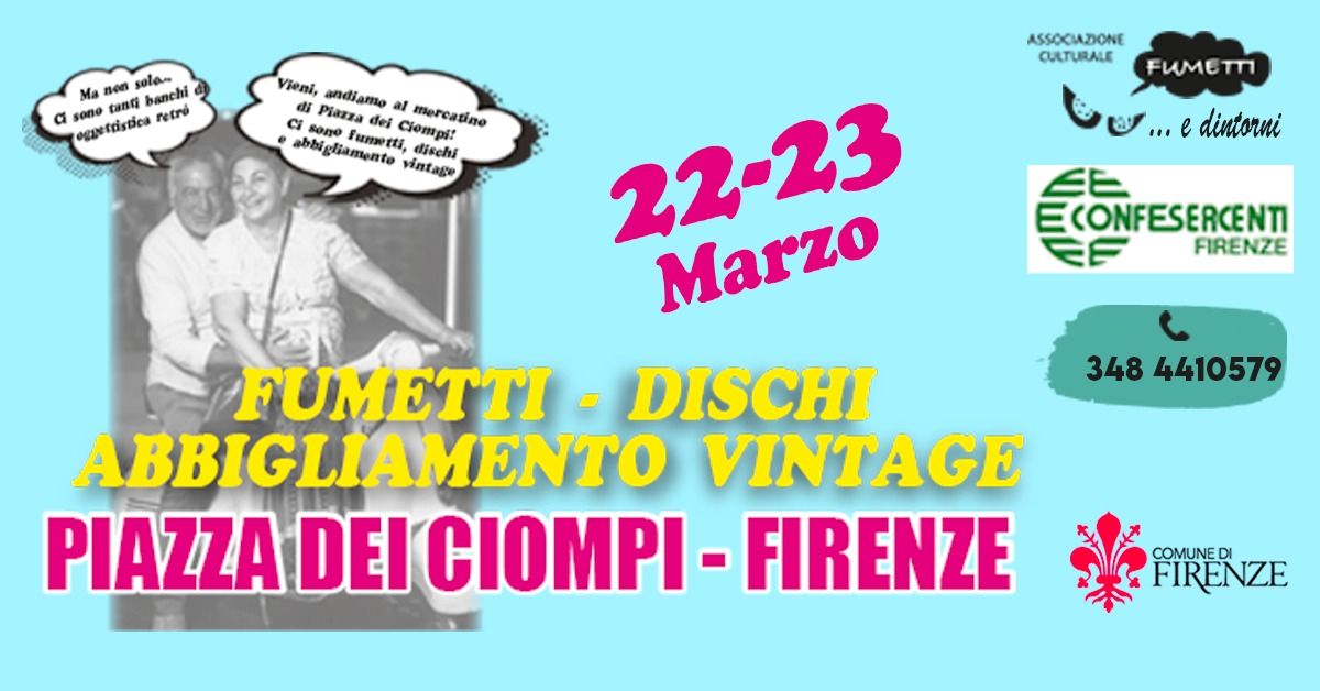 Mercatino di piazza dei Ciompi fumetti dischi vintage