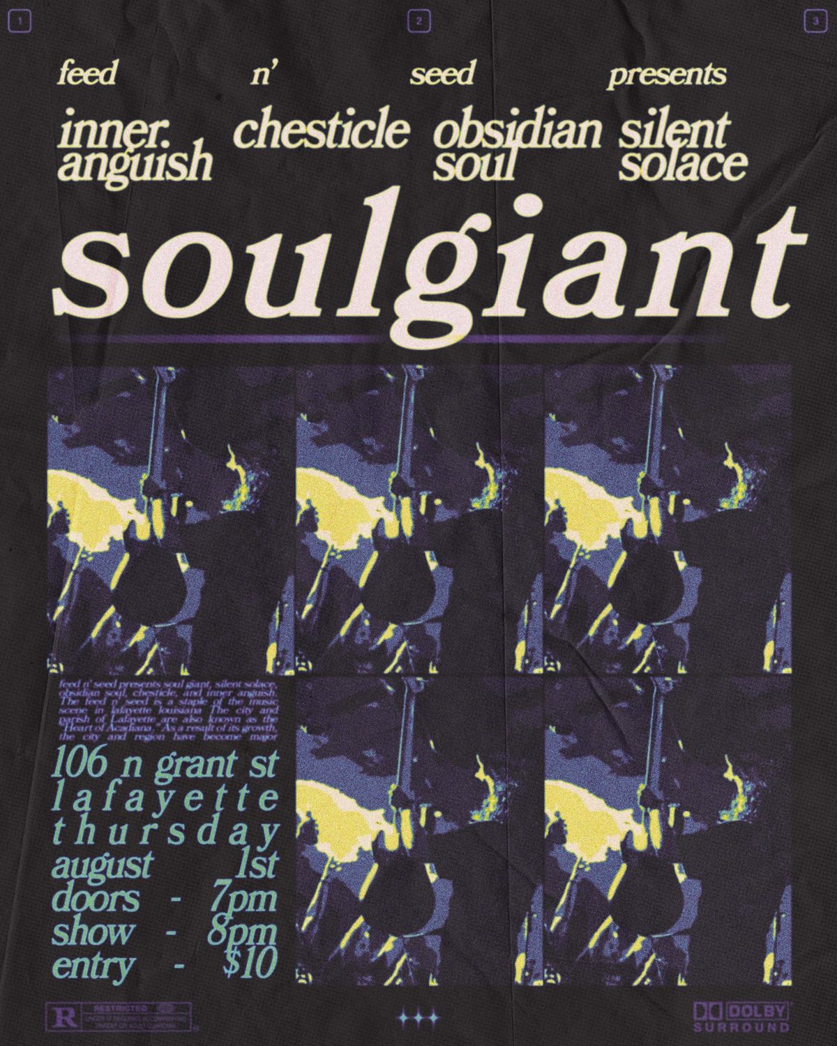 Soul Giant, Silent Solace, Obsidian Soul, Chesticle, Inner Anguish @ Feed N Seed